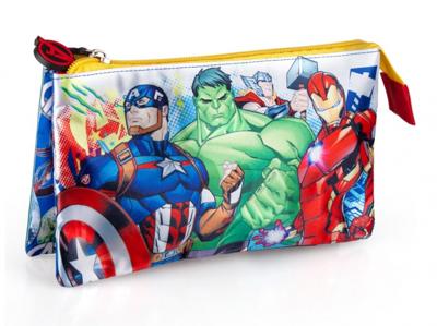 Jim Jam Etui avenger pennenetui 3 vakken met 2 ritsen Jim Jam Etui avenger pennenetui 3 vakken met 2 ritsen