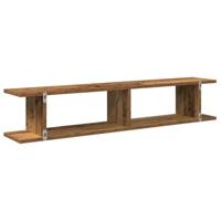 Wandschappen 2 st 105x18x20 cm bewerkt hout oud houtkleurig - thumbnail