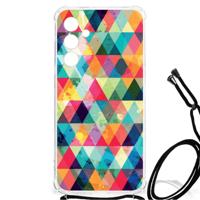 Samsung Galaxy A55 Doorzichtige Silicone Hoesje Geruit - thumbnail