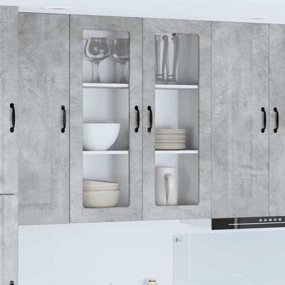 Keukenkast Kalmar Beton Grijs 80 x 31 x 100 cm Bewerkt hout