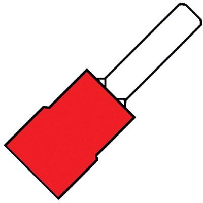 Geïsoleerde platte Pensteker P14mm voor draad 0,5-1,5 mm2 100 stuks klemko 100163