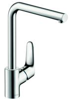 Hansgrohe Focus keukenkraan met rechte hoge uitloop chroom 31817000 - thumbnail