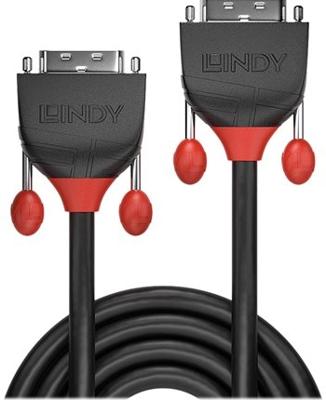 LINDY DVI aansluitkabel 3,00 m 36257 zwart [1x DVI stekker 18+1pol. - 1x DVI stekker 18+1pol.]