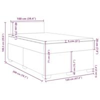 Boxspring met matras stof donkerbruin 120x200 cm - thumbnail