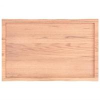 Tafelblad natuurlijke rand 100x60x(2-6)cm eikenhout lichtbruin - thumbnail