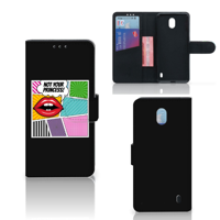 Nokia 1 Plus Wallet Case met Pasjes Popart Princess - thumbnail