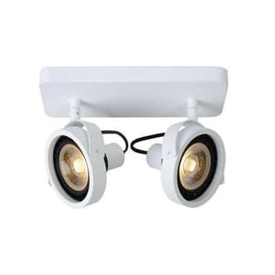 Lucide TALA LED - Plafondspot - LED Dim to warm - GU10 (ES111) - 2x12W 2200K/3000K - Wit Lucide TALA LED - Plafondspot - LED Dim to warm - GU10 (ES111) - 2x12W 2200K/3000K - Wit