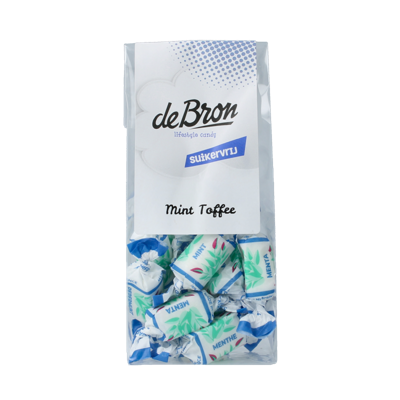 De Bron Mint toffee suikervrij 70 Gram