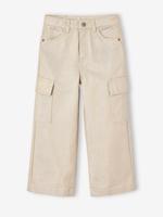 Wijde geïriseerde cargobroek voor meisjes zilver - thumbnail