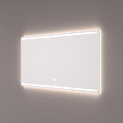HIPP Design spiegel met LED Verlichting Horizontaal en Indirect 80 x 70 x 3 cm met Spiegelverwarming en Touch Dimmer en Kleurenwissel