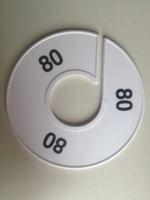 Maatring 11 cm wit/zwart 80 - thumbnail