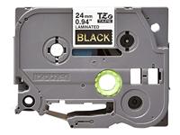 Labeltape Brother TZe, TZ TZe-354 PET Tapekleur: Zwart Tekstkleur:Goud 24 mm 8 m - thumbnail
