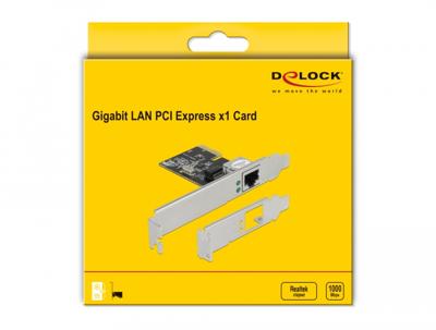 Delock 89189 PCI Express x1-kaart 1 x RJ45 Gigabit LAN RTL8111 Delock 89189 PCI Express x1-kaart 1 x RJ45 Gigabit LAN RTL8111