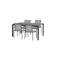 Lafite tuintafel 160x95 met 4 Melbourne diningstoelen - thumbnail