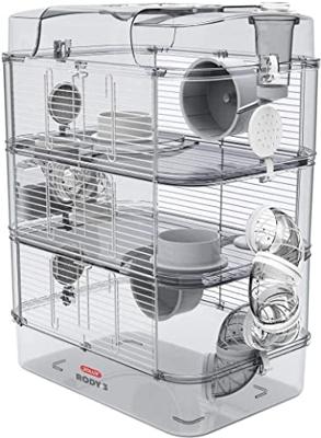 ZOLUX Rody3 trio 3-laags kooi - Voor hamsters, muizen en gerbils - L 41 x D 27 x H 53 cm - Wit