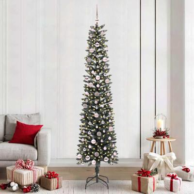 VidaXL Kunstkerstboom met 300 led groen 240 cm pvc en plastic en staal