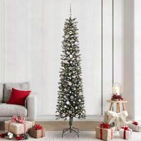 VidaXL Kunstkerstboom met 300 led groen 240 cm pvc en plastic en staal - thumbnail