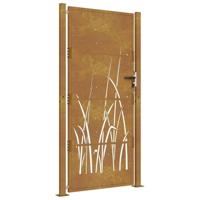 Poort grasontwerp 100x175 cm cortenstaal - thumbnail