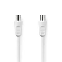 Nedis Coaxkabel | IEC (Coax) Male | IEC (Coax) Female | Vernikkeld | 90 dB | 75 Ohm | Dubbel Afgeschermd | 15.0 m | Rond | PVC | Wit | Label - - thumbnail