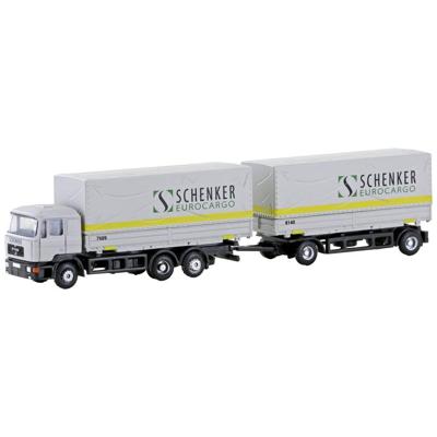 Minis by Lemke LC4633 N Vrachtwagen MAN F90 3-assige wissellaadbak-hangertrein Schenker Cargo Minis by Lemke LC4633 N Vrachtwagen MAN F90 3-assige wissellaadbak-hangertrein Schenker Cargo