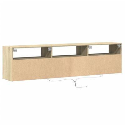Tv-wandmeubel met LED-verlichting 180x31x45 cm sonoma eiken
