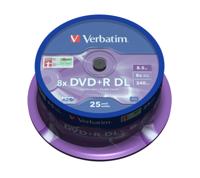 Verbatim DVD+R Double Layer 8x Matt Silver 25pk Spindle 8.5GB DVD+R DL - thumbnail