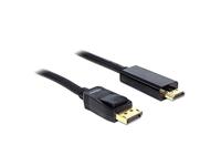Delock 82586 DisplayPort-kabel HDMI Aansluitkabel HDMI-A-stekker, DisplayPort-stekker 1 m Zwart Verdraaid, Vergulde steekcontacten, Afgeschermd (drievoudig) - thumbnail