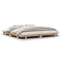 Bedframe zonder matras massief grenenhout 200x200 cm - thumbnail