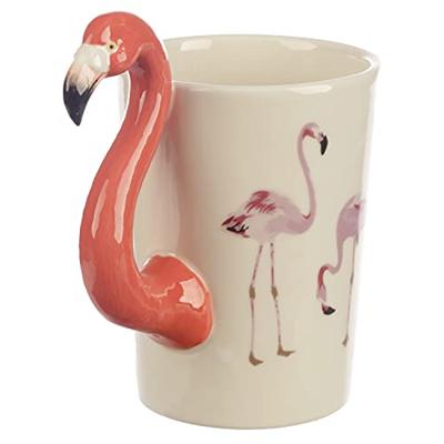 Flamingo Roze - Gevormd Handvat Keramiek Mok