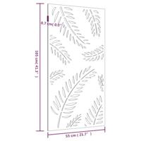 Wanddecoratie tuin bladontwerp 105x55 cm cortenstaal - thumbnail