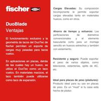 Fischer 542591 DUOTEC 12 S PH M LD Hollewandplug 10 stuk(s) - thumbnail
