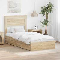 Bedframe met lade Sonoma Eiken 100 x 200 cm Bewerkt hout - thumbnail