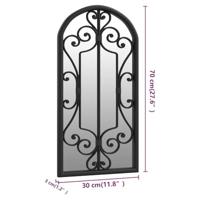 VidaXL Spiegel 70x30 cm ijzer zwart - thumbnail