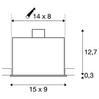 SLV InbouwspotKadux 2 GU10 9cm wit - 115521 - thumbnail