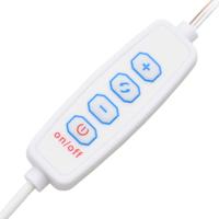 Kaptafelset met LED-verlichting bewerkt hout zwart - thumbnail