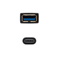 Nanocable 10.01.4201-3G USB-C OTG-kabel (On-The-GO) USB 3.1, overdrachtsnelheid tot 5 GB/s, tot 3 belastingversterkers, Gen1, mannelijk vrouwelijk, type C/M-A/H, zwart, 15 cms - thumbnail