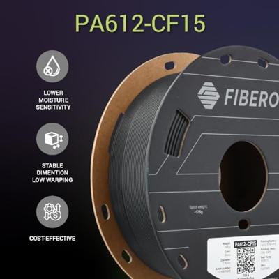 Polymaker FG07001 Fiberon™ PA612-CF15 Filament PA612-CF Koolstofvezelversterkt 1.75 mm 500 g Zwart 1 stuk(s)