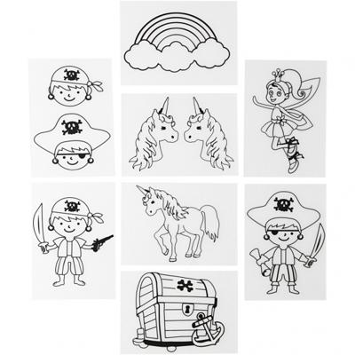 Creativ Company Vellen krimpfolie met motieven, vel 10,5x14,5 cm, dikte 0,3 mm, 36 vel/ 1 doos