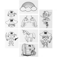 Creativ Company Vellen krimpfolie met motieven, vel 10,5x14,5 cm, dikte 0,3 mm, 36 vel/ 1 doos - thumbnail