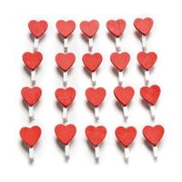 50 PC'S mini rood hart liefde houten fotopapier Peg PIN wasknijper ambachtelijke briefkaart clips - thumbnail