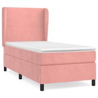 Boxspring met matras fluweel roze 100x200 cm - thumbnail