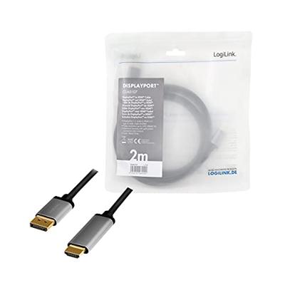 LogiLink CDA0107 video kabel adapter 2 m DisplayPort HDMI Zwart, Grijs LogiLink CDA0107 video kabel adapter 2 m DisplayPort HDMI Zwart, Grijs