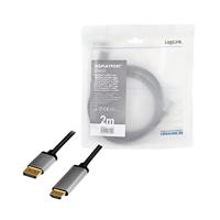 LogiLink CDA0107 video kabel adapter 2 m DisplayPort HDMI Zwart, Grijs - thumbnail