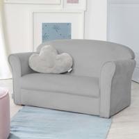 roba 2-zits bank voor kinderen (met armleuning, Grijs) - thumbnail