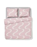 HEMA Dekbedovertrek 240x200/220cm zacht katoen golven (lichtblauw) - thumbnail