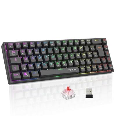 Tastiera da gioco a tripla modalità - The G-Lab - KEYZ TITAN - Meccanica (interruttore rosso) - Wireless - RGB