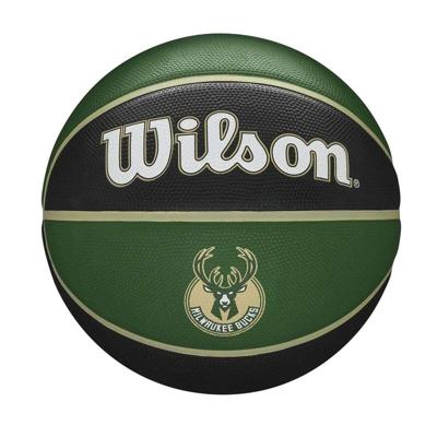 Basketbal Wilson NBA Team Tribute Milwakee 7 Groen Natuurlijk rubber (Maat 7)