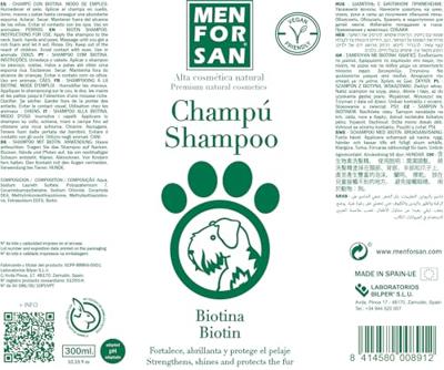 Dierenshampoo Menforsan Hond Vitamine B7 51 x 37 x 33 cm 300 ml