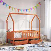 Kinderbedframe met lades 70x140 cm massief grenenhout - thumbnail