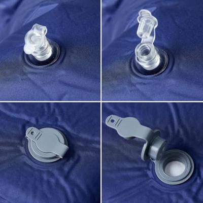 VidaXL Kampeermatras met kussen zelfopblazend 1-persoons marineblauw